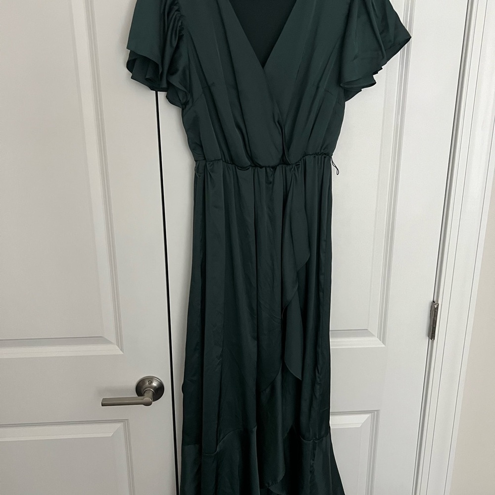 Nicole Miller Deep Green Maxi Dress